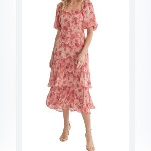 NWT Mila Mae Floral Pink Dress Size L